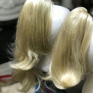 2- Beautiful Clip in Hair Pieces Light Blonde